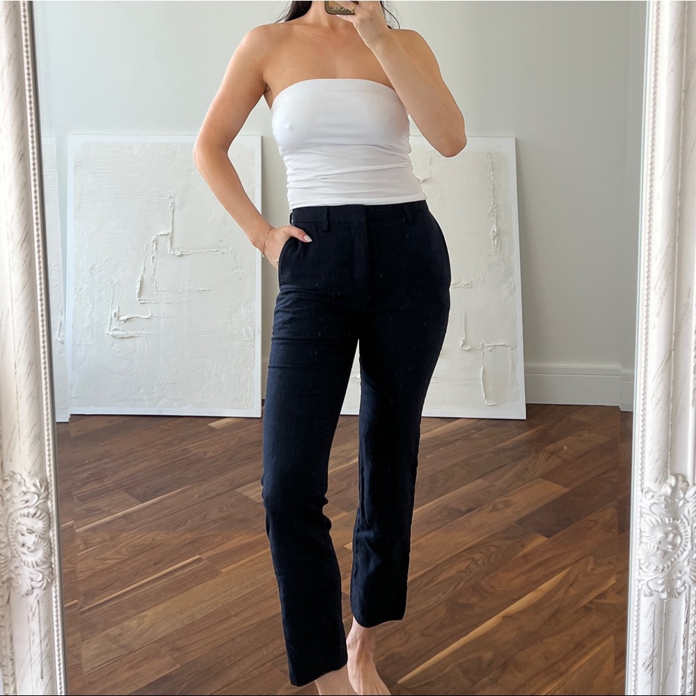 .Navy Burberry wool pants